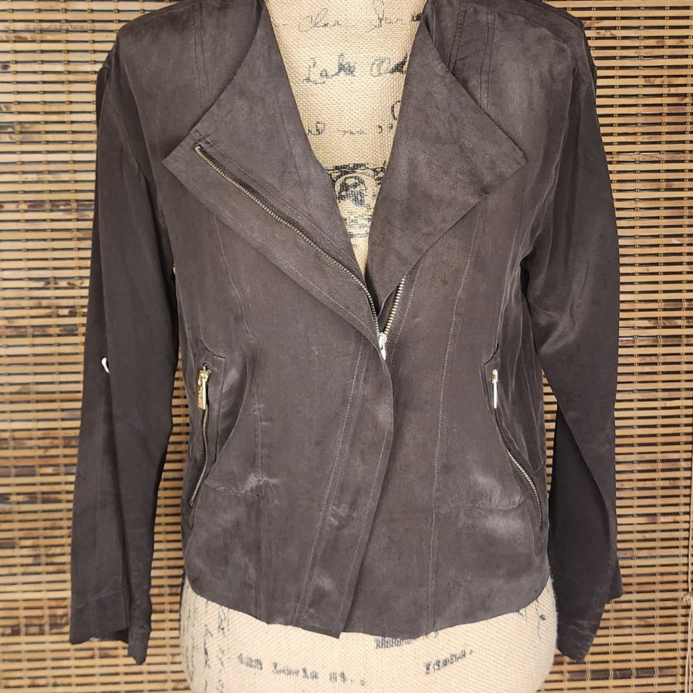 Chico's Chocolate Leather Jacket